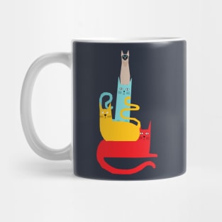 Curious Colorful Cats Funny Mug